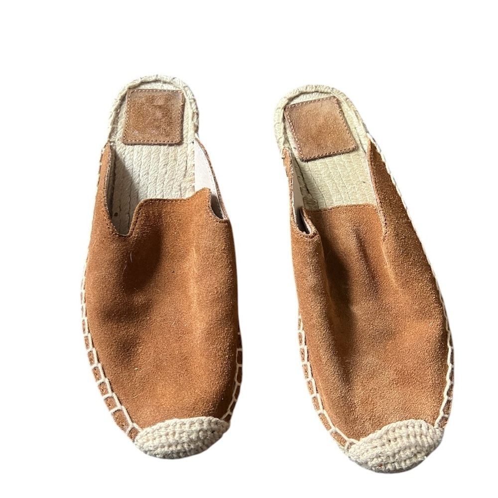 Tory Burch Tan Suede Espadrille Mules, size 6